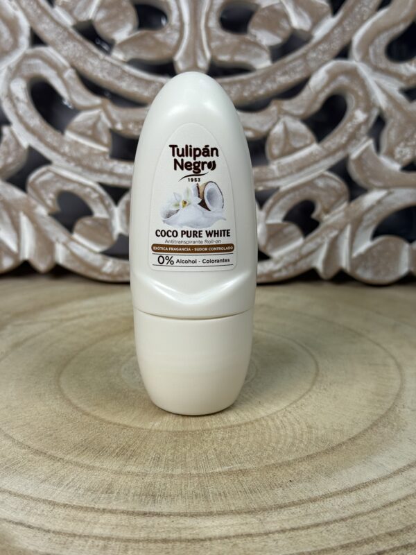desodorante roll on tulipán negro coco pure white