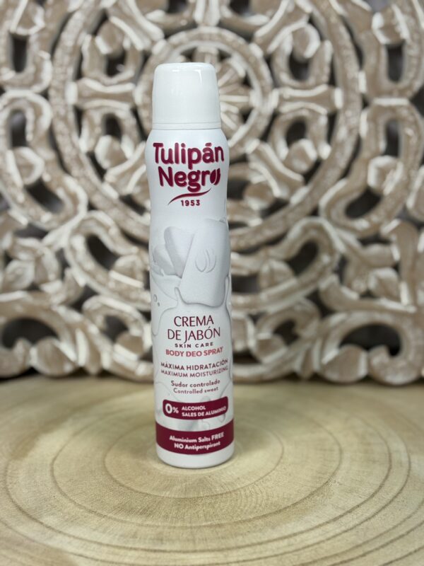 desodorante spray tulipán negro crema de jabon